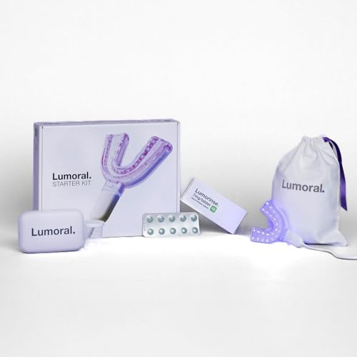 Lumoral Starterkit | Set mit Dual Light Methode Zahnpflege + Mundspülung – Zahnsteinentferner – Weiße Zähne – Wissenschaftlich entwickelt