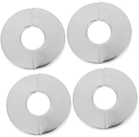 4 Stück Abdeckplatten Silber für Wandlöcher Runde, Edelstahl