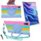 YHFZR Funda para Teclast T60 Tablet, Soporte Giratorio Silicón Ligera Carcasa Antideslizante para los niños para Teclast T60 Tablet 12 Pulgada, Rose