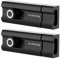 Slide Lock, Security Slide Latch Door Lock Bolt, Heavy Duty Hardware Bolt Latch Door Latch for Flush or Recessed Doors and Gates (Black-2Pcs, 4Inch)