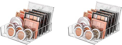 TAMOSH 2X Organizer per Palette di Ombretti - Supporto per Organizer per Palette nel Acrilico per Trucco Diviso nel 7 Sezioni per Il Trucco di Cosmetici Vanity