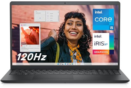 Dell Inspiron 15 3530 Laptop Notebook 15.6 FHD 120Hz Display, 13th Generation Intel Core i5-1334U, 16GB RAM DDR4, 512GB SSD, Intel Iris Xe Graphics, Windows 11 Home, English-UK Keyboard, Carbon Black
