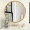 AOAOPQ Große Matte Frame Circle Mirror für Wand Runde Spiegel für Bad, Diele, Wohnzimmer Flur Schlafzimmer Diele Vanity 24 Zoll Gold