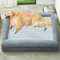 WNPETHOME Waschbare Hundebetten für große Hunde, XXXXL Hundebett, orthopädisches Hundesofa mit abnehmbarem und wasserdichtem Bezug, extra großes Hundebett mit Nackenrollen zum Schlafen, riesiges