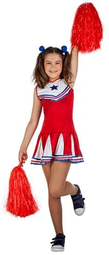 Boland - Kinderkostüm Cheerleader, kurzes Kleid, Faschingskostüm für Mottoparty, Halloween oder Karneval, Football