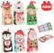 EDWINENE Weihnachtspapiertüten, 24 Stück Weihnachtsgeschenktüten mit 24 Aufklebern, Weihnachts-Goodie-Treat-Süßigkeitenparty-Tüte für Weihnachtsparty-Gefälligkeiten