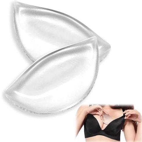 Coussinets Soutien Gorge en Silicone 1 Paire Antidérapant Bra Insert Pads, Transparent Invisible Soutien-Gorge en Silicone Push-up Imperméable Silicone Soutien Gorge pour Soutiens-gorge Maillots Bain