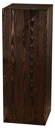 Decorativo Colonna in legno, colonna rustica, decorazione in tronco d’albero, supporto portacandele da pavimento, colonna per fiori in legno, stabile e durevole, noce scuro, 80x30x30 cm