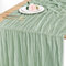 Käsetuch Tischläufer -80*300CM Grün Boho Gaze Käsetuch Tischläufer für Babydusche Dekoration Hochzeit Party Sommer Garten Bauernhof Tisch Läufe