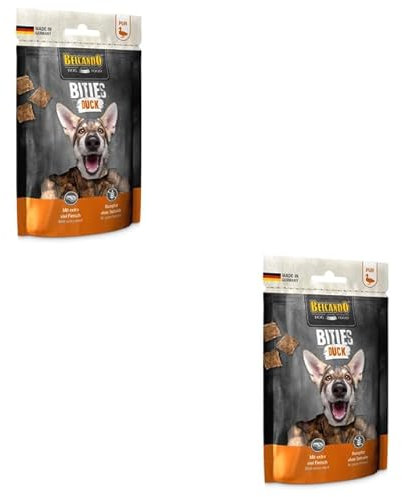 Belcando Bits Duck | Doppelpack | 2 x 90 g | Snack für Hunde | Mit extra viel Fleisch | Nur eine tierische Proteinquelle | Ohne Getreide | Ohne Verwendung von Zucker