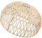 Runder Lampenschirm aus Rattan, handgeflochten, natürliche Farbe, 30 cm Durchmesser