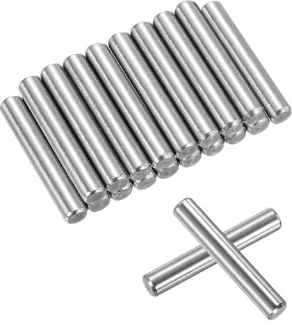 QUARKZMAN 50 Stück 5mm x 30mm Regalbodenträger, Regalstifte Zylinderstift, verstellbare Regalbodenhalter Bodenträger Edelstahl Silber (0,19 x 1,18 Zoll)