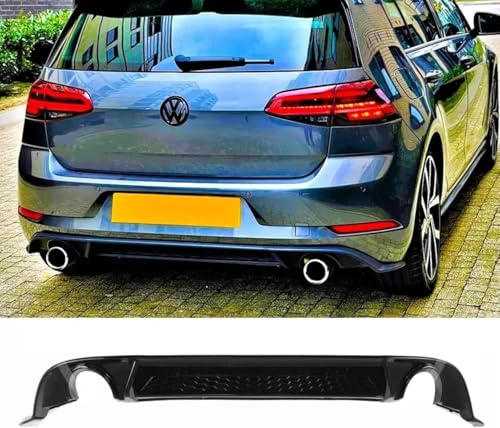 For Auto Perfectionists UK Rear Carbon Fibre Valance Diffuser Compatible With VW Golf GTI MK7.5 2016-2020 ABS Carbon Fibre Pattern