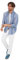 Joe Browns Men's Denim Striped Long Sleeve Shirt Button, Blue, M