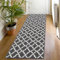 SHACOS Teppich Läufer Flur rutschfest Modern 60x180 cm Teppichläufer küchenteppich Läufer Waschbar, Teppich Läufer für Küche, Flur, Eingang, Dunkelgrau
