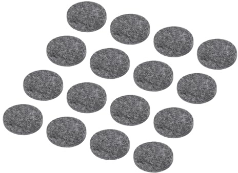 QUARKZMAN 16 Stück Filz Selbstklebend 40 mm Rund Kleine Filzgleiter für Stühle Anti Rutsch Pads Möbelgleiter Stuhlbeinschoner Verhindern Kratzer für Möbel Hartboden Dunkelgrau