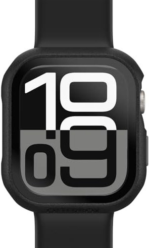 OtterBox Eclipse Bumper mit integrierter Displayschutzglas für Apple Watch Series 10-46mm, gehärtetes Glas, stoßfeste, sturzsichere und schlanke Schutzhülle für Apple Watch, Schwarz