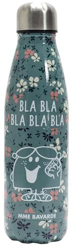 Bouteille isotherme 50 cl motif floral LIBERTY Madame Bavarde vert