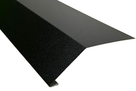 2 m Roofart Traufblech Tropfblech Rinneneinhangblech Dachblech Traufe (schwarz RAL 9005)