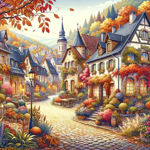 HUADADA Puzzle 1024 Teile-Märchenstadt, Premium Quality, 1024 Teile Puzzle für Erwachsene und Kinder ab 14 Jahren