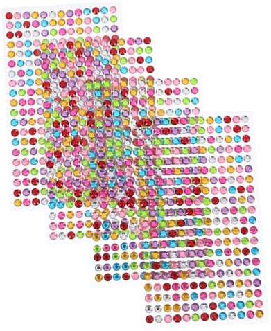 jojofuny 4blätter Runder Nagel-Strass Strasssteine Zum Aufkleben Runde Edelsteine Für Nägel Nagelaufkleber DIY Nagelschmuck-Aufkleber Runde Strasssteine Für Nägel Gesichts-Strasssteine