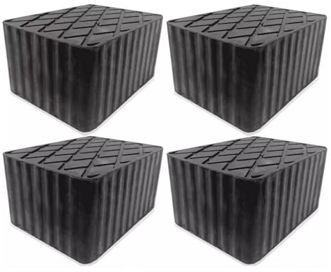 Set mit 4 Gummipuffern für Hebebühne, 160 x 120 x 120 mm, hohe Tragkraft 160 x 120 x 120 mm