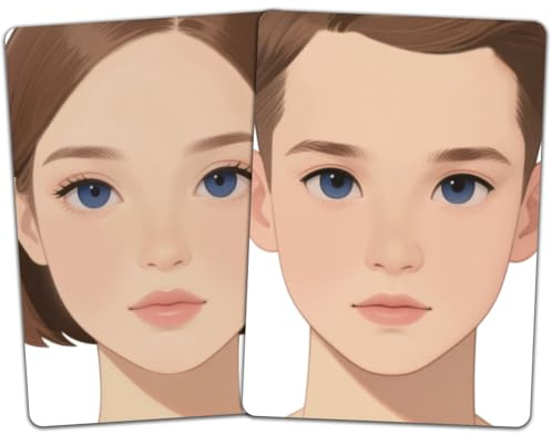 DELORIGIN 2 x Übungstafel Zum Schminken. Wiederverwendbare Make Up Übungstafel A4 Gesichtsmal Übungsvorlage Bühnen Karneval Make Up Trainingsblatt Für Gesichtsmaler