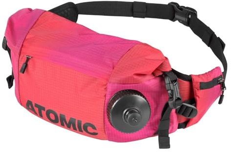 ATOMIC Nordic Thermo Bottle Belt I Größenverstellbare Bauchtasche mit isoliertem Flaschenhalter I Wasserabweisende Tasche mit Getränkehalter & Rolltop I Ideal für Langlauf- oder Jogging-Touren
