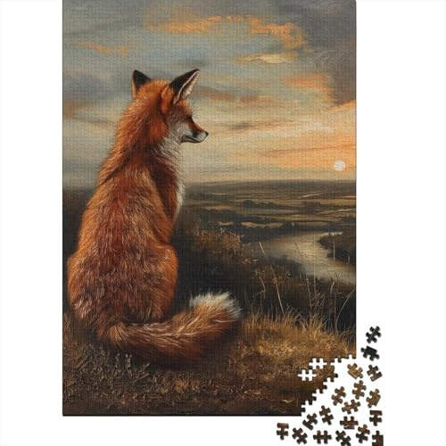 Fuchs-Puzzle für Erwachsene, 500 Teile, Holzpuzzle, ideal für Teenager und als Geschenk für Erwachsene, 500 Teile (52 x 38 cm)