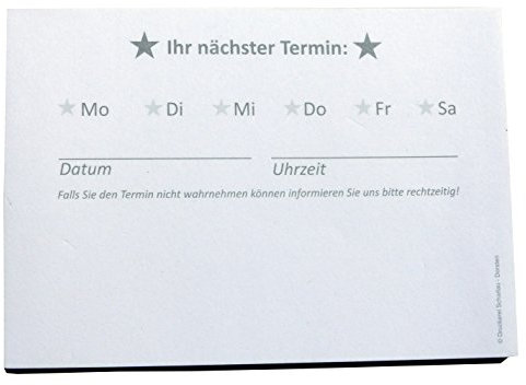 10 x Terminblöcke Terminblock Nr.4 -Terminzettel Termine - Praxis Studio Ärzte Frisör, Maniküre (22680_96N)