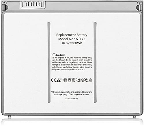 A1175 A1260 A1211 A1226 A1150(Solo para la versión 2006 2007 2008) Reemplazo de batería de computadora portátil para Apple MacBook Pro de 15 Pulgadas MA348 M6099 MA348/A MA348G/A MA348J/A(10.8V 60wh)