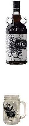 Kraken Black Spiced 0,7 Liter + Kraken Henkelglas groß 1 Stück