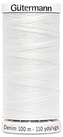 Gutermann 1016 - Filo in poliestere denim, 100 m, per mano e macchina
