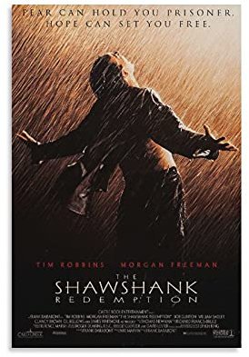 GNKIO Movie Poster Shawshank Redemption Leinwand Kunst Poster und Wand Kunst Bild Druck Moderne Familie Schlafzimmer Dekor Poster 08x12inch(20x30cm)