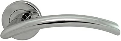 Serozzetta Caldew Door Handles on Round Rose - Polished Chrome