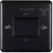 6A Extractor Fan Isolator Switch –POLISHED MATT BLACK & Black Trim– 3 Pole Shower Bathroom Decorative Wall Plate & Metal Rocker – On/Off Mains Power Switch For Demisting & Steam