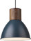 DCOC Farmhouse Battery Operated Pendant Light Fixture, Wood Ceiling Hanging Powered Bulb with 11.6'' Metal Shade, Adjustable Height, Nordic Style Lamp Not Hardwired (Color : Blue)
