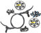 JKY Zoom HB-876 Hydraulische Scheibenbremse, 4 Kolben, vorne 800 mm und hinten, 1400 mm, mit 160 mm Rotoren (schwarz)