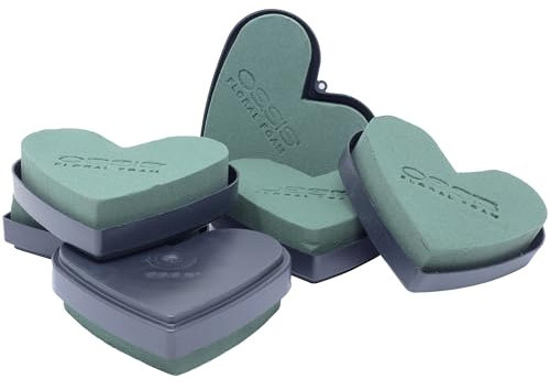 Flowerbox Oasis Steckschaum IDEAL Herzen 12cm Steckmasse Steckschwamm - 6 Stück