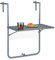 Relaxdays Balkonhängetisch klappbar, BxT: 59,5 x 60 cm, 3-Fach höhenverstellbar, 2 Getränkehalter, Geländertisch, grau