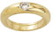 JC Schmuck | Kinder Taufring mit Zirkonia zauberhafter Einzelring 585 Gold Taufschmuck für Mädchen und Jungen Geschenkidee zur Taufe Geburtsring Anhänger 8402