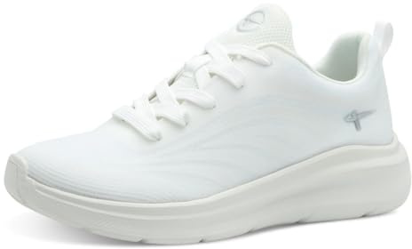 Tamaris Comfort Damen Sneaker flach Sportlich Vegan, Weiß (Offwhite), 40 EU