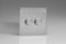 Varilight JDSSM102S V-Pro Smart WiFi Dimmer, acciaio spazzolato senza viti, 120 W max, 2 moduli