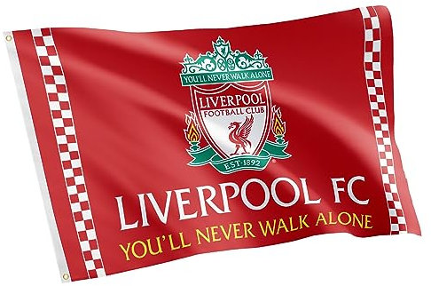 Flagge des FC Liverpool, Fußballklub, Premier League, 100 % Polyester, für drinnen und draußen, 91 x 152 cm