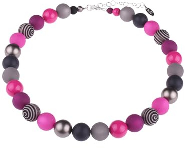 Adi-Modeschmuck Farbenfrohe Halskette 'Tilda' | Polaris- und Acrylperlen, Elegante Mischung, Handgefertigt in Berlin