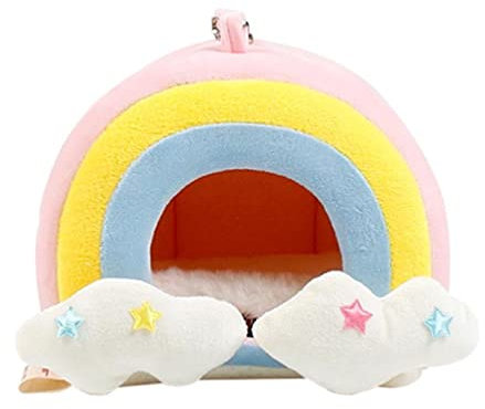 KieTeiiK Hamster Warmbett Hängematten Versteck Kleintierkäfig Zubehör Für Meerschweinchen Sugar Glider Frettchen Chinchilla Hamster Versteck Syrischer Zwerghamster Für Große Hamster Weich