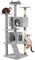 Yaheetech Árbol Rascador para Gatos Altura 178 cm Torre para Gatos Multinivel con 3 Plataformas 2 Cueva para 3-4 Gatos Gris Claro