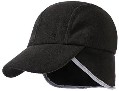 JAWSEU Winter Baseballmütze mit Ohrenschützern, Unisex Schirmmütze mit ohrenschützer Basecap Herren Winter Dicke Mütze Windschutz Baseballcap mit Ohrenklappen Kappen Golf Cap Fliegermütze Wintermütze