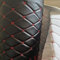 NIANTONG Schwarz Gestepptes Leder Stoff Kunstleder Gesteppt Kaschiert 3mm Leder Polsterstoff Stoff, Polsterstoff Gesteppt Kaschiert Leder Polsterstoff(Color:Schwarz)