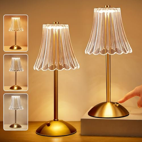 One Fire Bedside Lamps Set of 2,Dimmable+3 Colors Bedside Lamp Table Lamp for Bedroom, Touch Lamps Rechargeable Lamp, White Bedside Tables Set of 2,Cordless Lamp Battery Lamp Gifts for Women